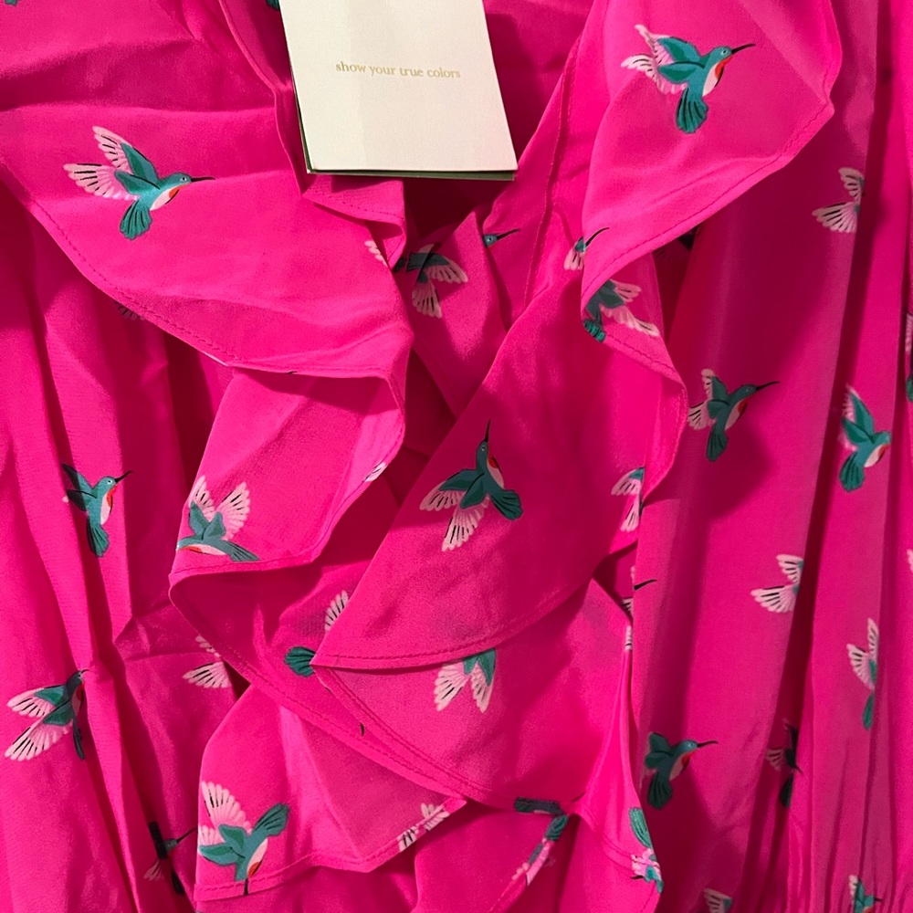 Kate Spade Hummingbird Ruffle Dress - Picture 4 of 6